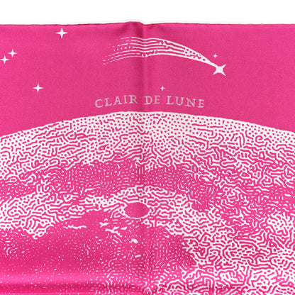 Hermes Silk Clair De Lune Double Face Scarf 90 Rose Vif White Rouge 5 of 10