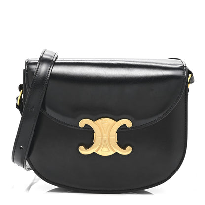Celine Shiny Calfskin Besace Clea Triomphe Black 1 of 11