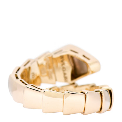 Bulgari 18K Yellow Gold Mother of Pearl Serpenti Ring M 3 of 4