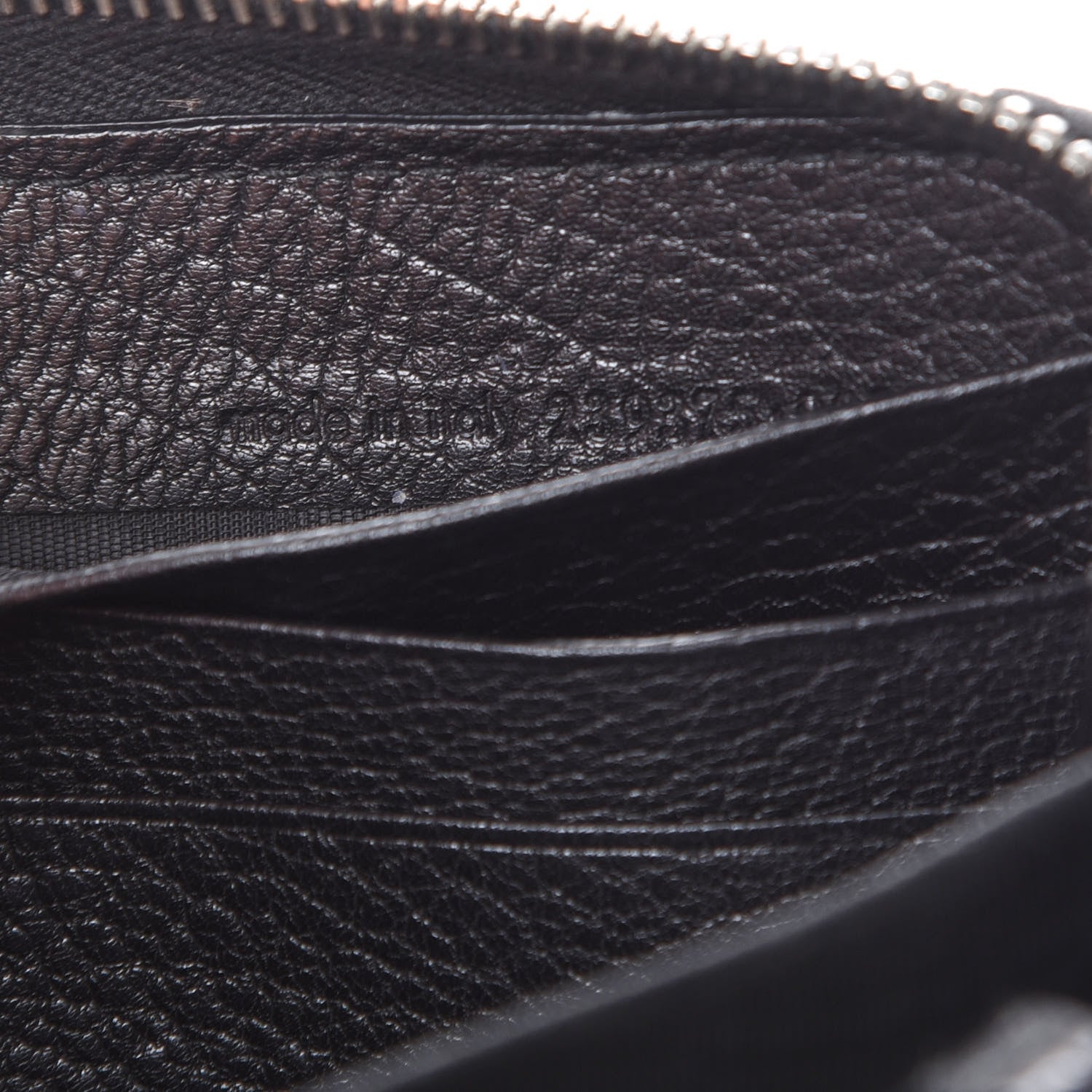 Saint Laurent Calfskin Studded Belle de Jour Zip Around Wallet Black 6 of 8