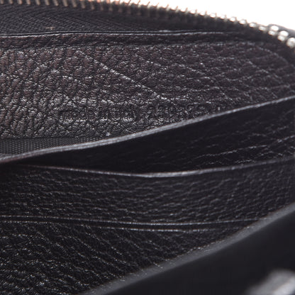 Saint Laurent Calfskin Studded Belle de Jour Zip Around Wallet Black 6 of 8
