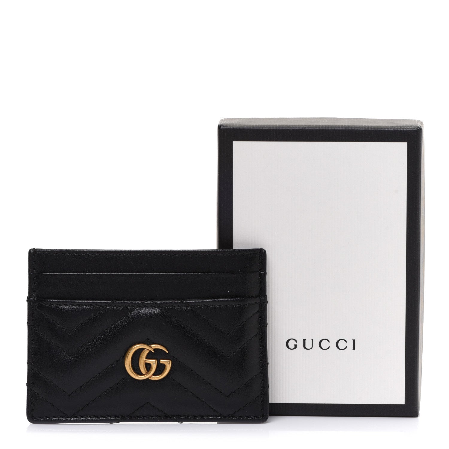 Gucci Calfskin Matelasse GG Marmont Card Holder Black 8 of 8