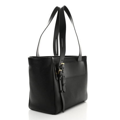 Tom Ford Grained Calfskin Buckle Tote Black 3 of 10