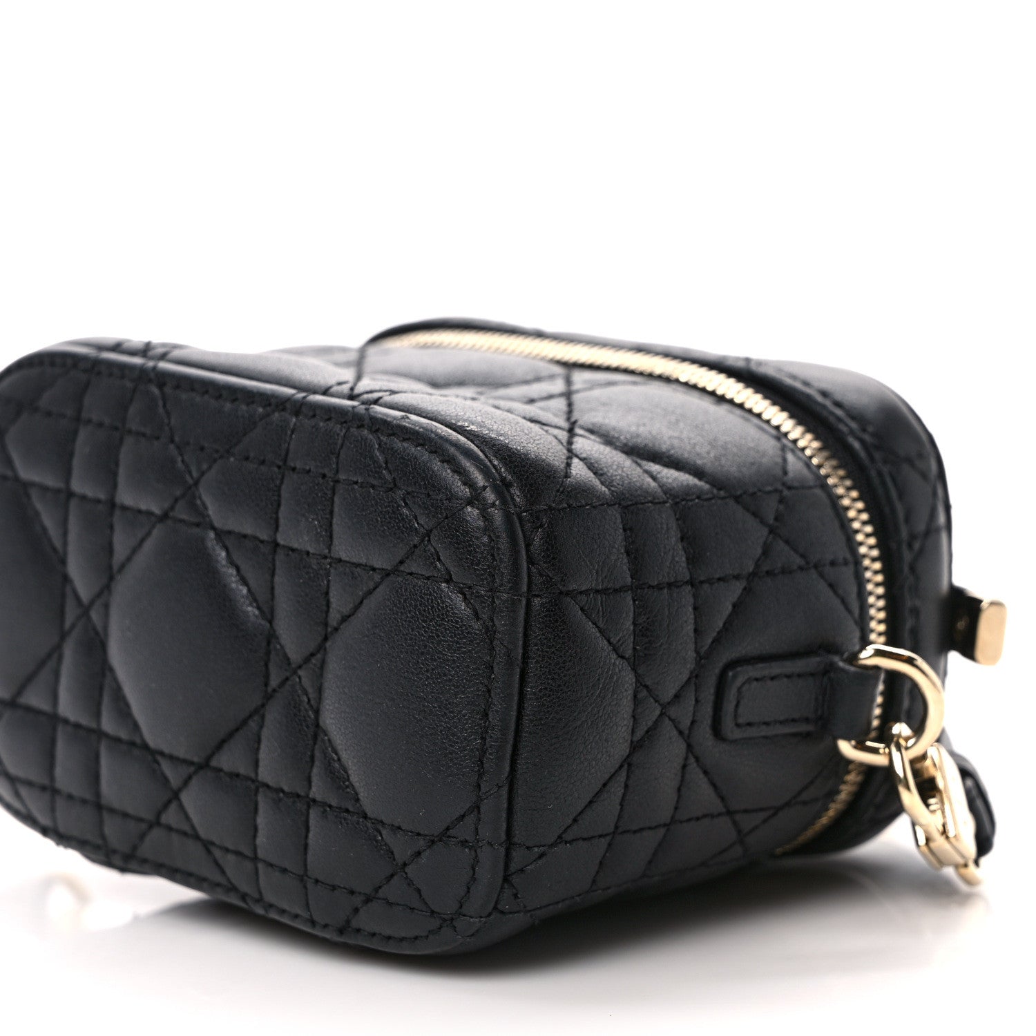 Christian Dior Lambskin Cannage Micro Lady Dior Vanity Case Black 8 of 9
