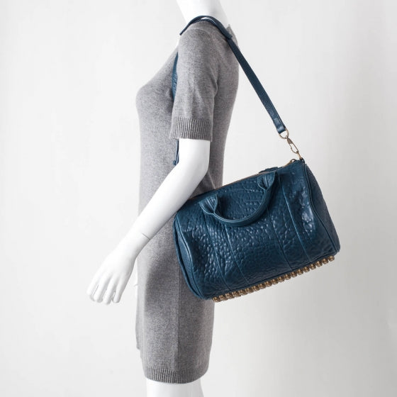 Leather Rocco Duffel Petrol