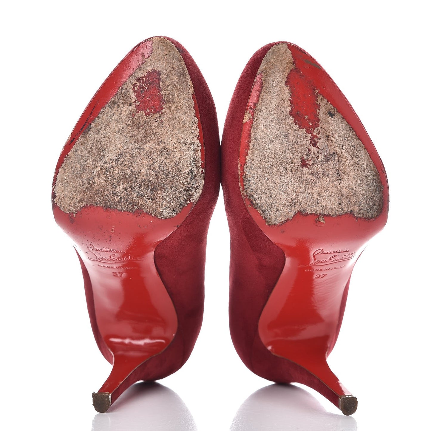 Suede Declic 120 Pumps 37 Dark Red