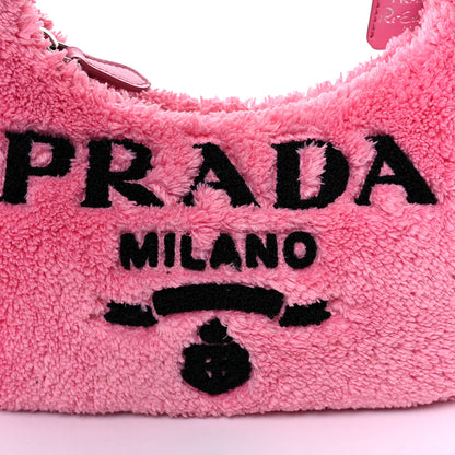 Prada Terry Cloth Mini Re-Edition 2000 Bag Petalo Black 7 of 9