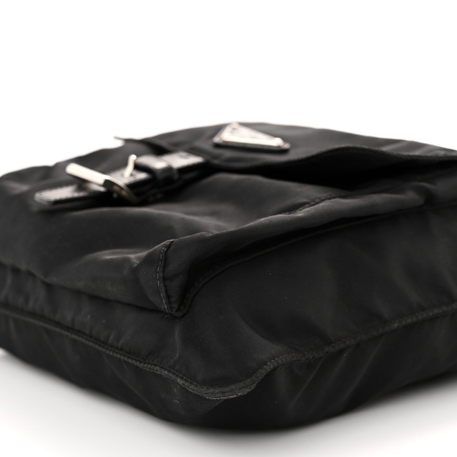 Prada Tessuto Nylon Messenger Bag Black 9 of 9