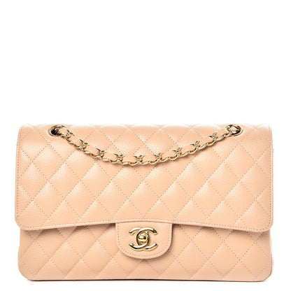 Chanel Caviar Quilted Medium Double Flap Beige Clair 1 of 8