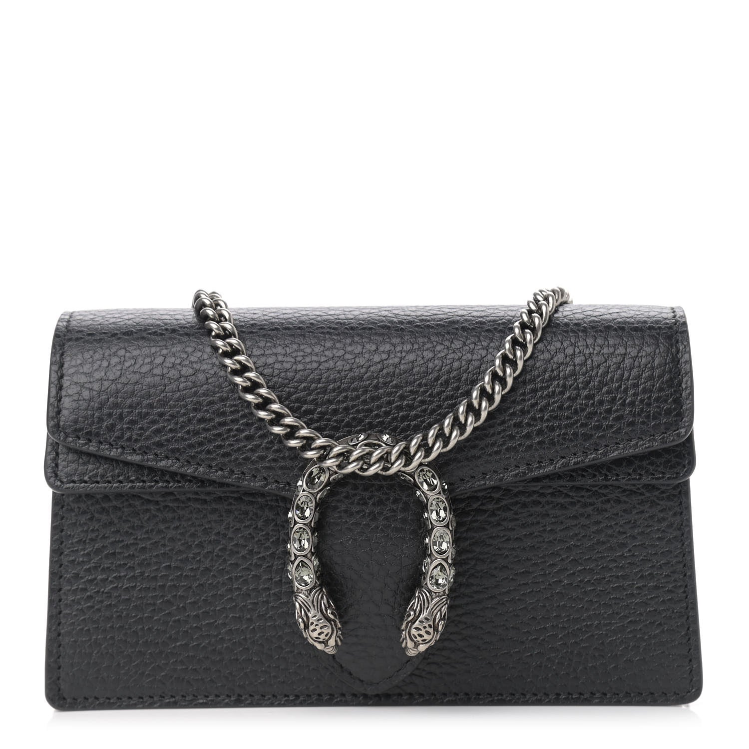 Gucci Calfskin Super Mini Dionysus Shoulder Bag Black 1 of 8