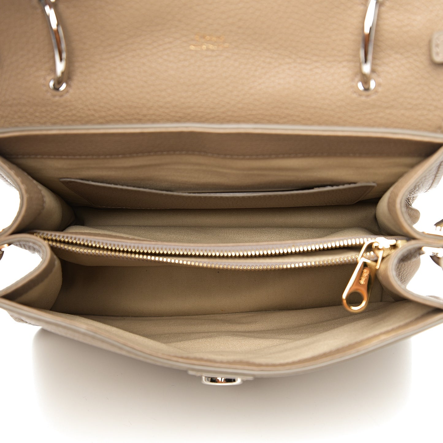 Shiny Grained Calfskin Medium Aby Day Shoulder Bag Motty Grey