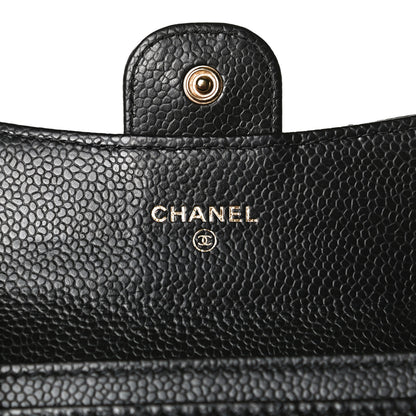 Chanel Caviar Quilted Flap Card Holder Wallet Black 8 of 11