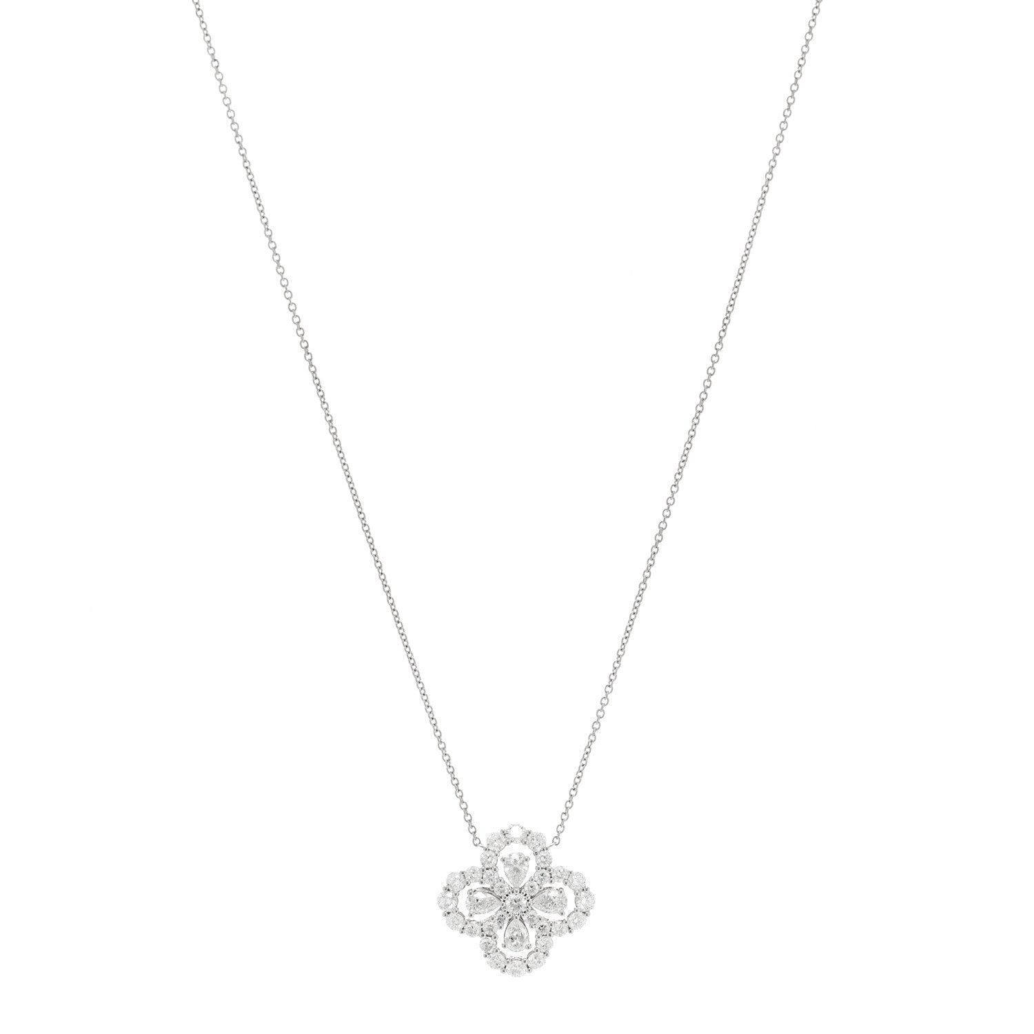 Harry Winston Platinum Diamond Full Loop Pendant Necklace 1 of 7