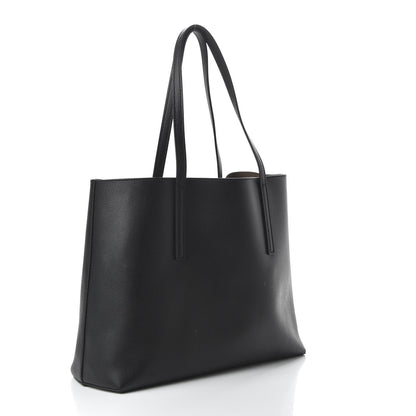 Fendi Vitello Vienna Enamel F is Fendi Shopping Tote Black Taupe 3 of 9
