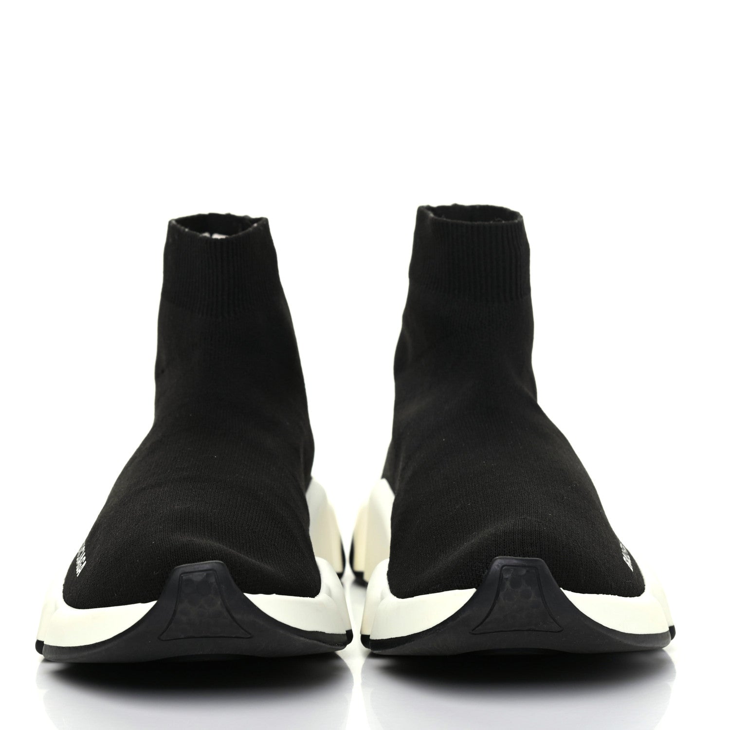Balenciaga Neoprene Knit Womens Speed Sneakers 39 Black White 2 of 12