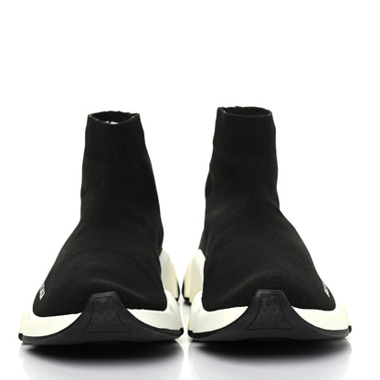 Balenciaga Neoprene Knit Womens Speed Sneakers 39 Black White 2 of 12