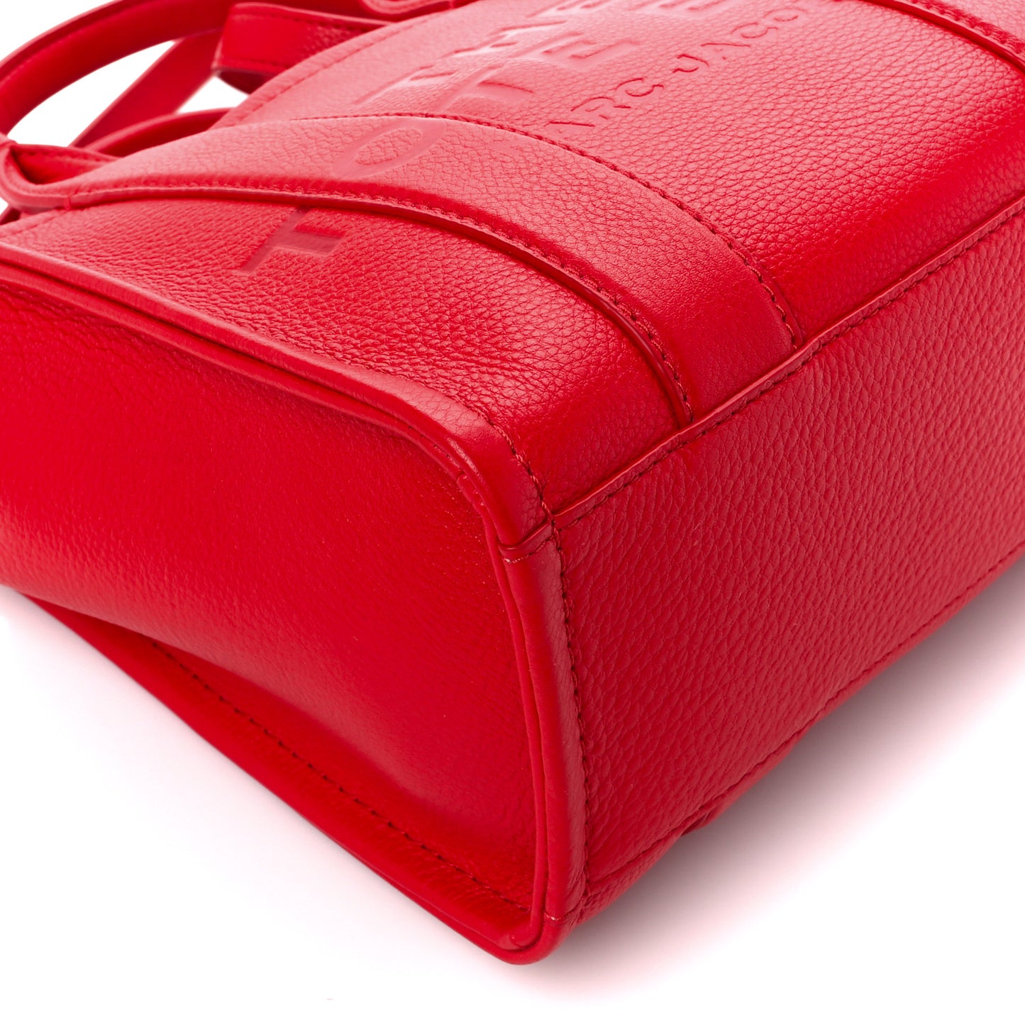 Grained Calfskin Small The Tote Bag Red