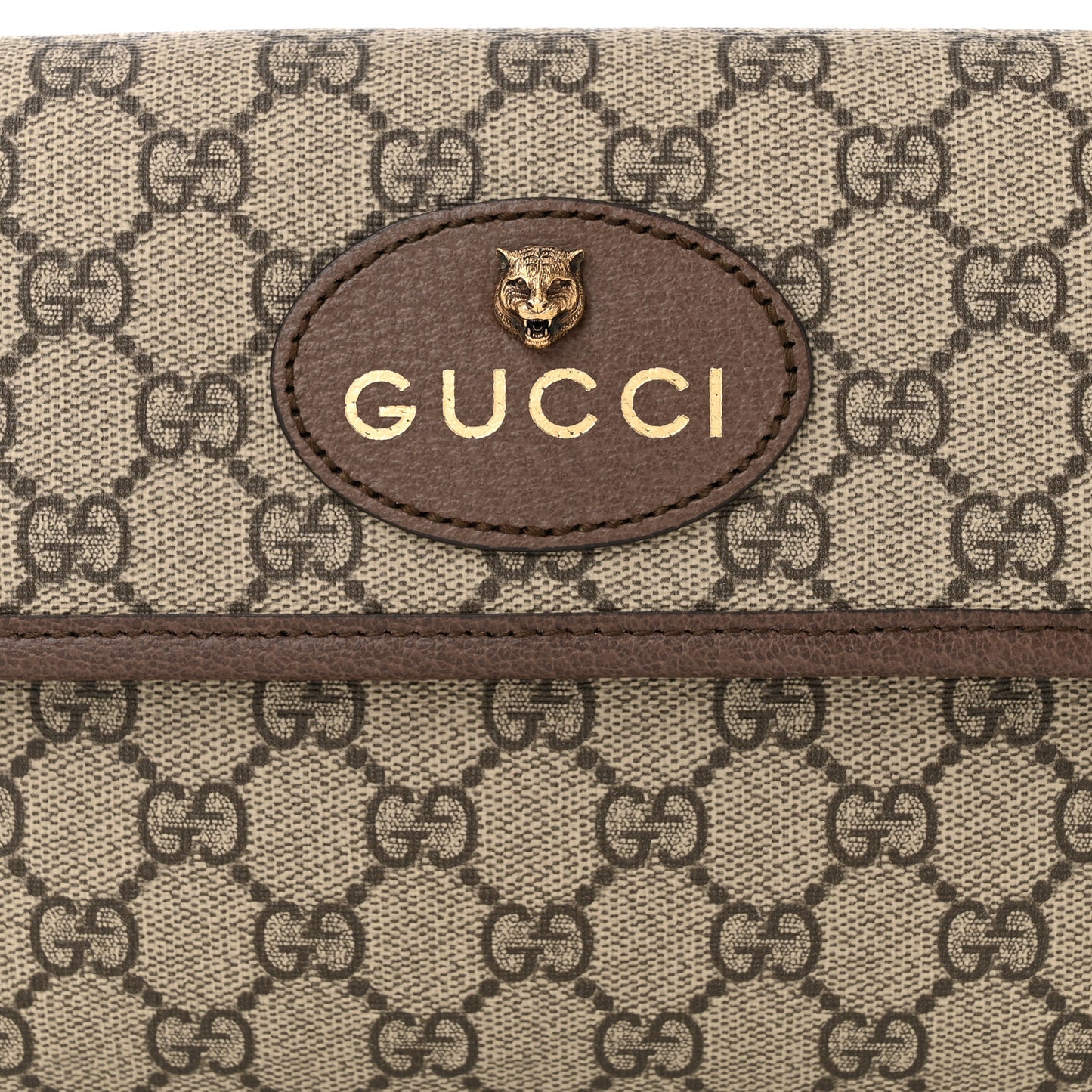 GG Supreme Monogram Neo Vintage Web Belt Bag Brown