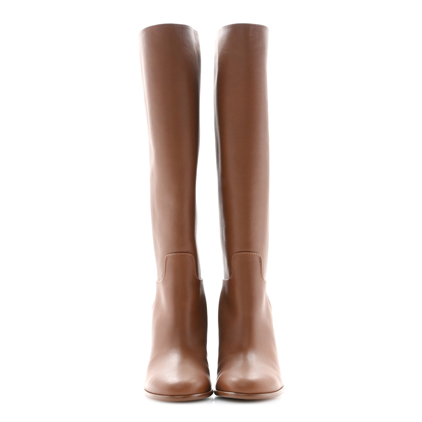 Calfskin Tall CC Boots 39 Brown
