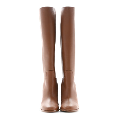 Chanel Calfskin Tall CC Boots 39 Brown 2 of 9