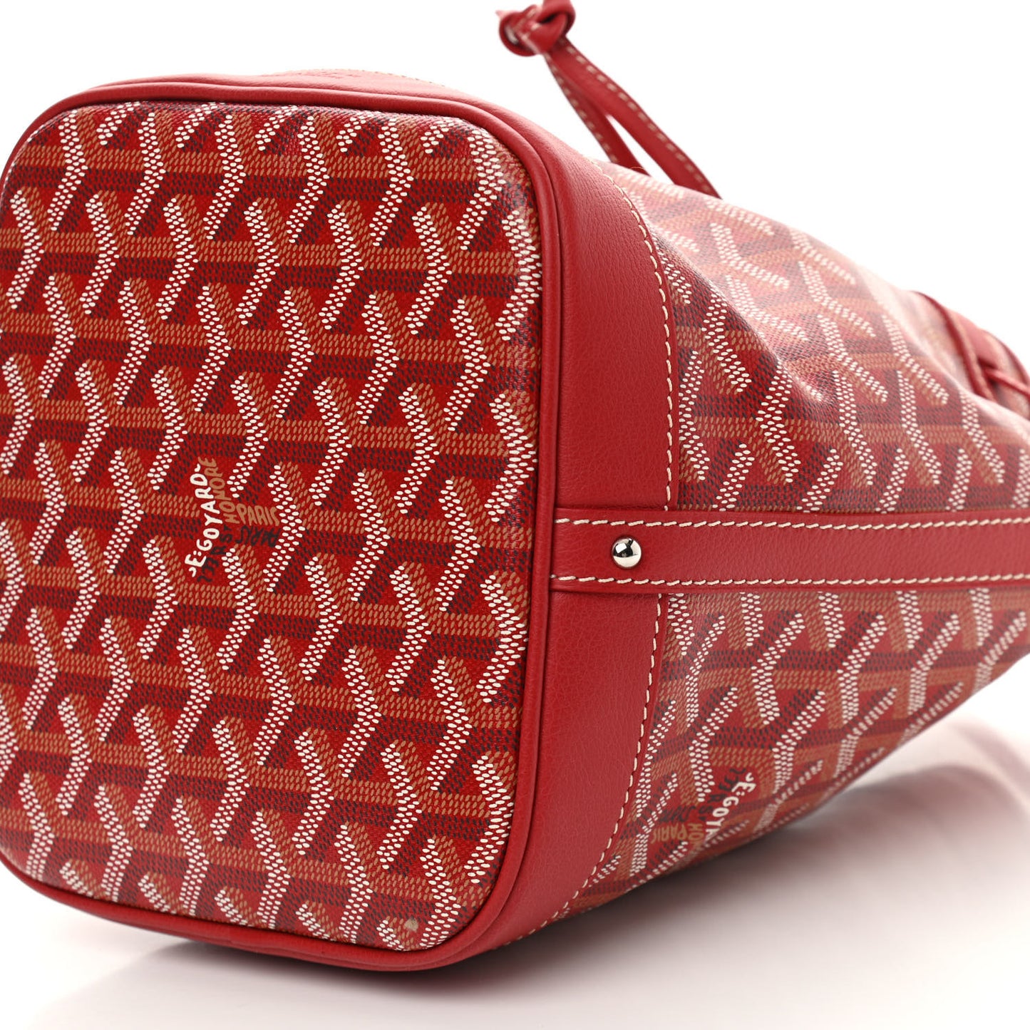 Goyardine Petit Flot Bucket Bag PM Red