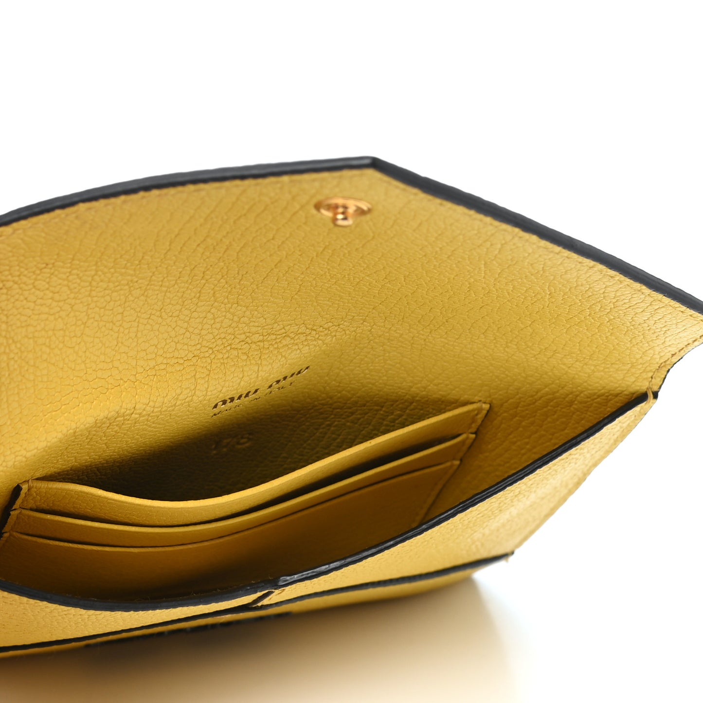 Goatskin Madras Forever Envelope Chain Pouch Yellow