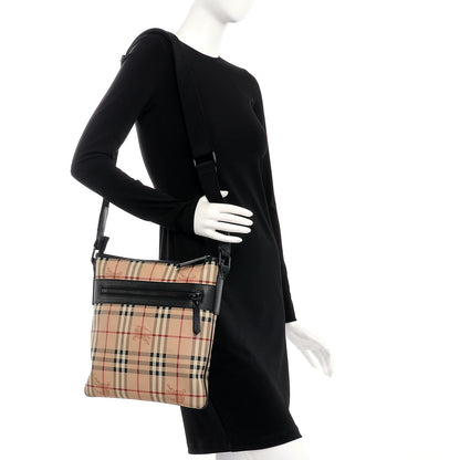 Burberry Haymarket Check Crossbody Bag Black 2 of 8