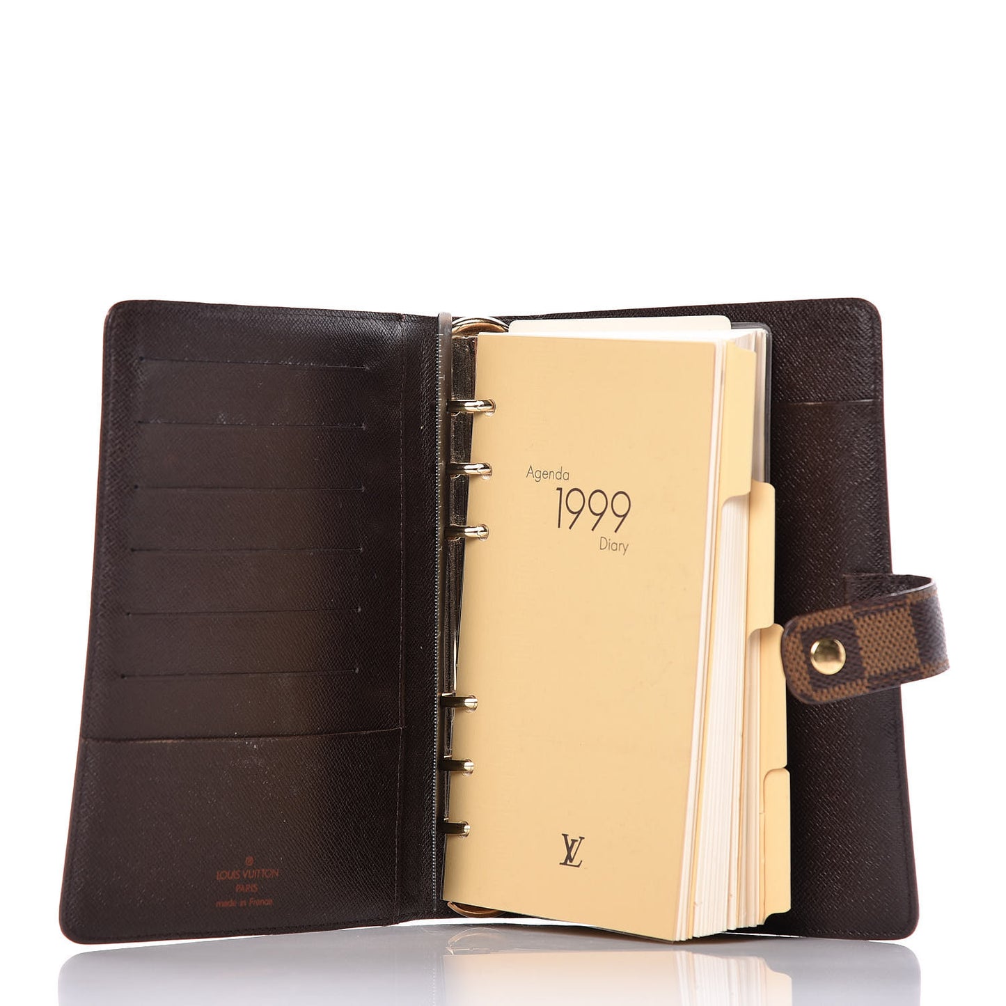 Damier Ebene Medium Ring Agenda Cover