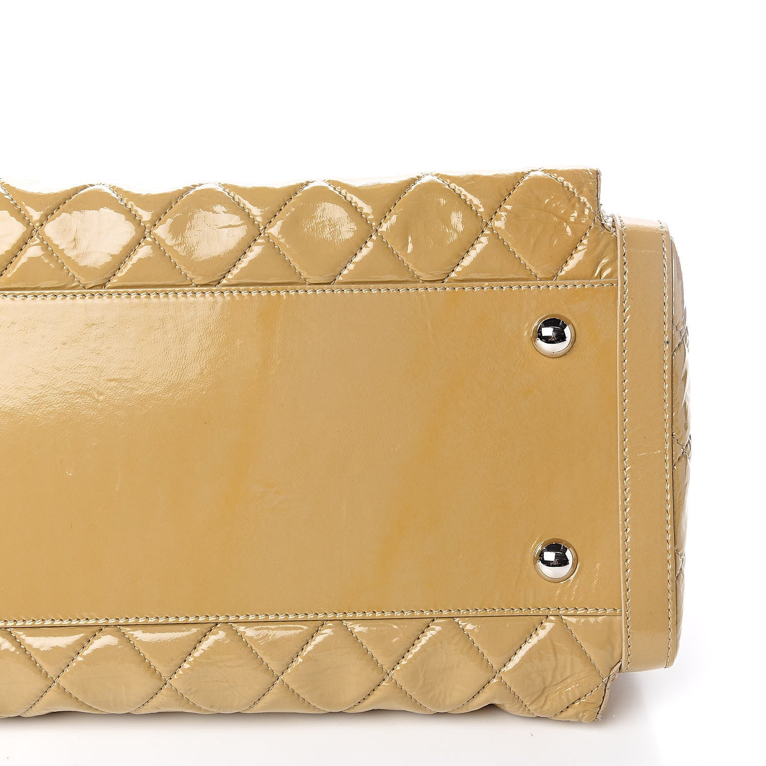 Chanel Patent Quilted Day Glo Flap Bag Beige 9 of 11