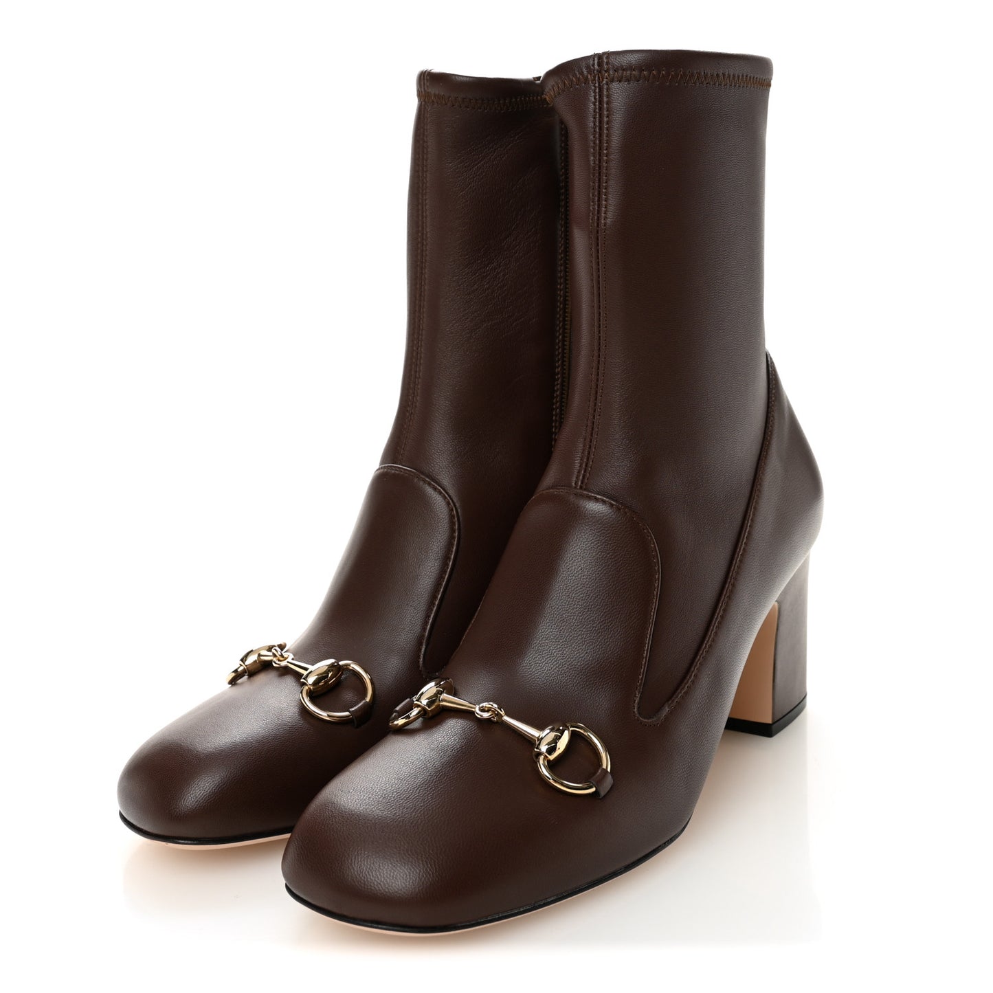 Nappa Horsebit Ankle Boots 37.5 New Chocolate