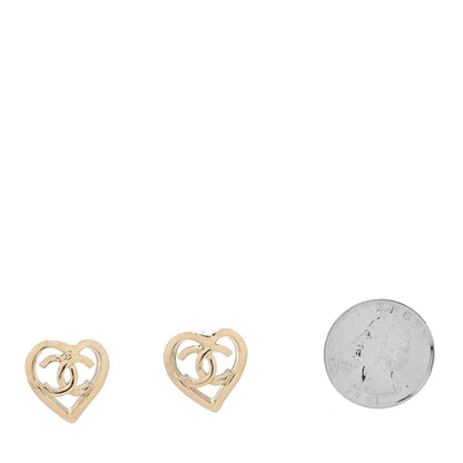 Chanel Metal CC Heart Coco In Love Earrings Gold 2 of 4