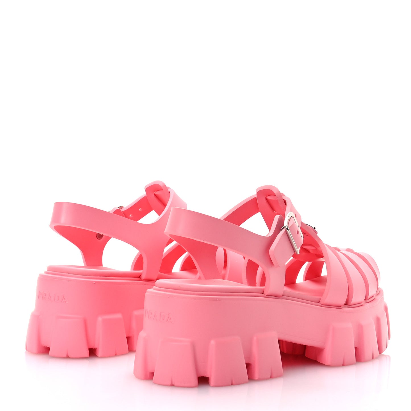 Foam Rubber Metal Triangle Logo Monolith 55mm Cage Sandals 41 Begonia