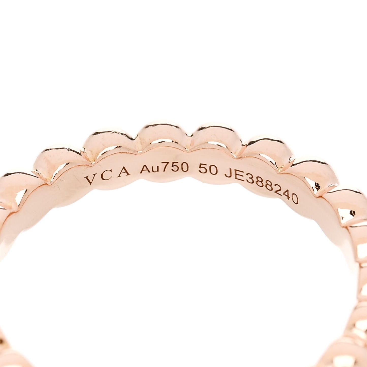 18K Rose Gold Medium Perlee Ring 50 5.25