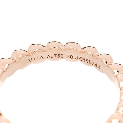 Van Cleef & Arpels 18K Rose Gold Medium Perlee Ring 50 5.25 4 of 5