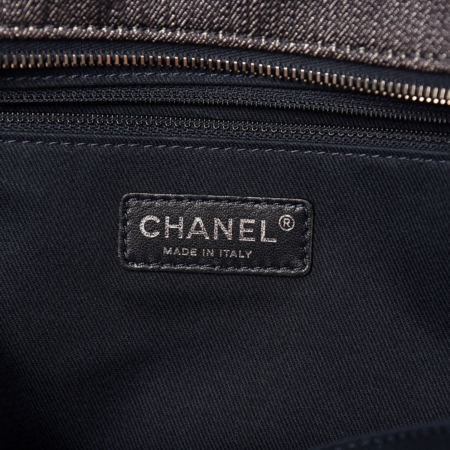 Chanel Denim Deauville Bowling Bag Dark Blue 6 of 12