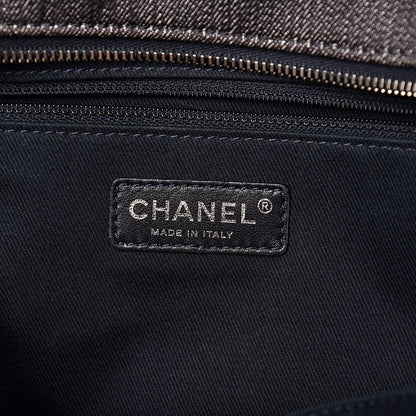 Chanel Denim Deauville Bowling Bag Dark Blue 6 of 12