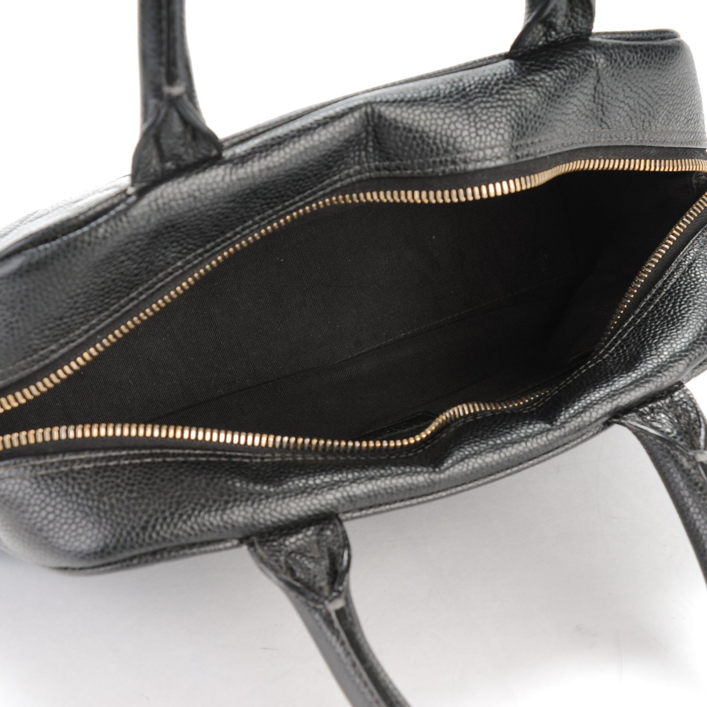 Caviar Quilted Small Bowler Black