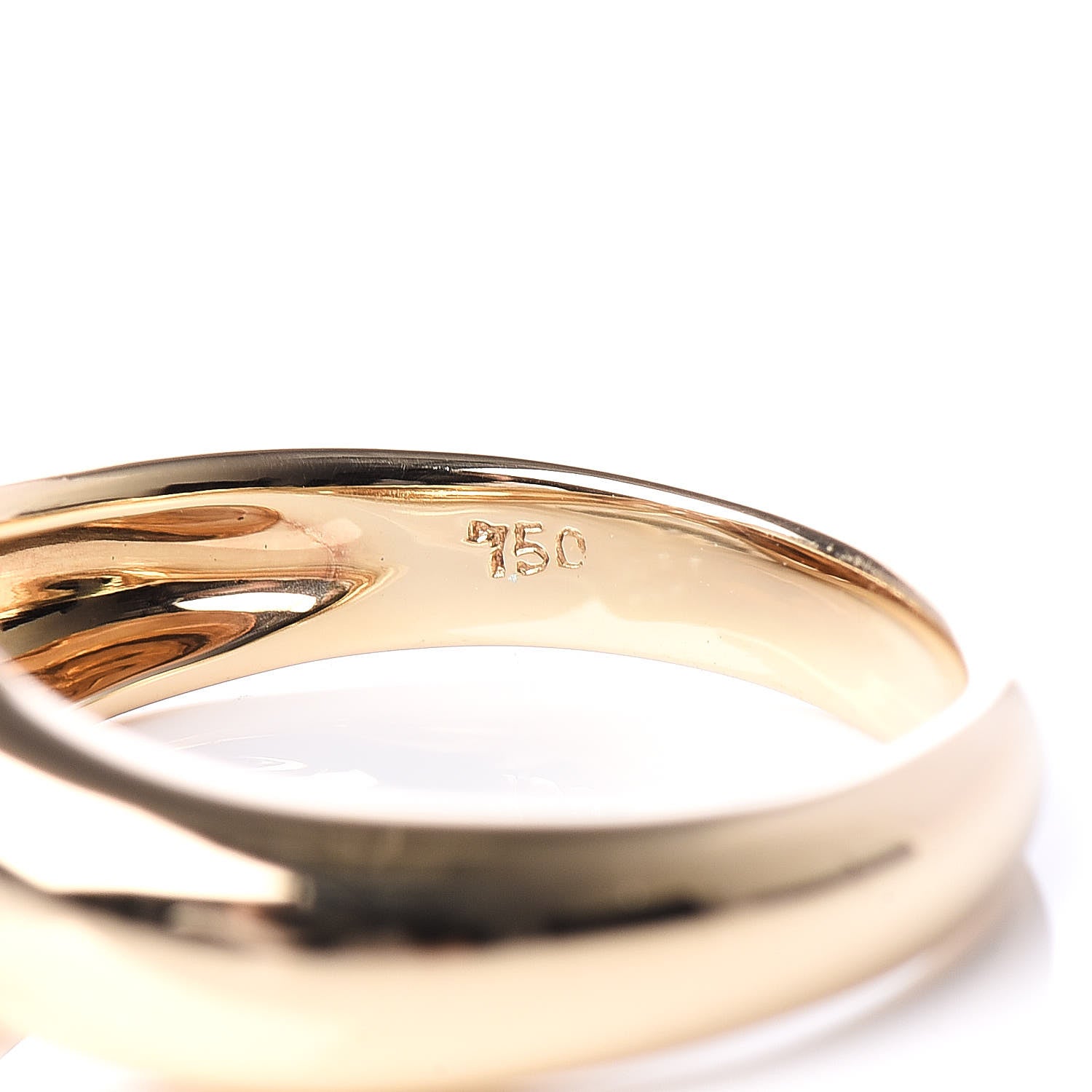 Tiffany 18K Yellow Gold Diamond Heart Band Ring 48 4.5 6 of 7