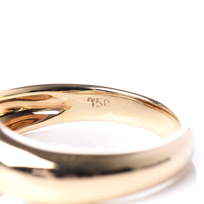 Tiffany 18K Yellow Gold Diamond Heart Band Ring 48 4.5 6 of 7