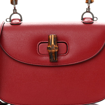 Gucci Shangai Calfskin Small Classic Bamboo Top Handle Bag Romantic Cerise 8 of 16