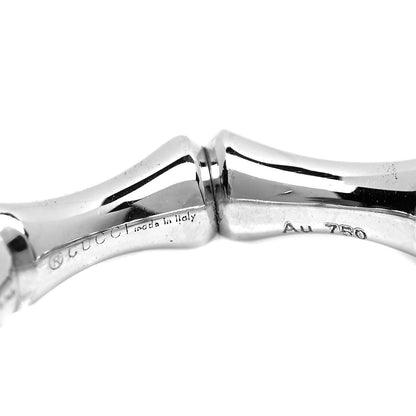 Gucci 18K White Gold Bamboo Spring Ring 50 5.5 4 of 4