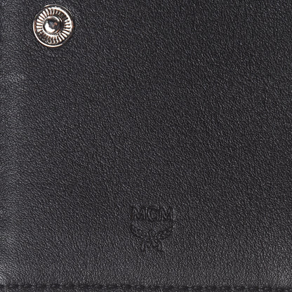 MCM Calfskin Ottomar Monogram Mini Two Fold Klara Wallet Black 6 of 8