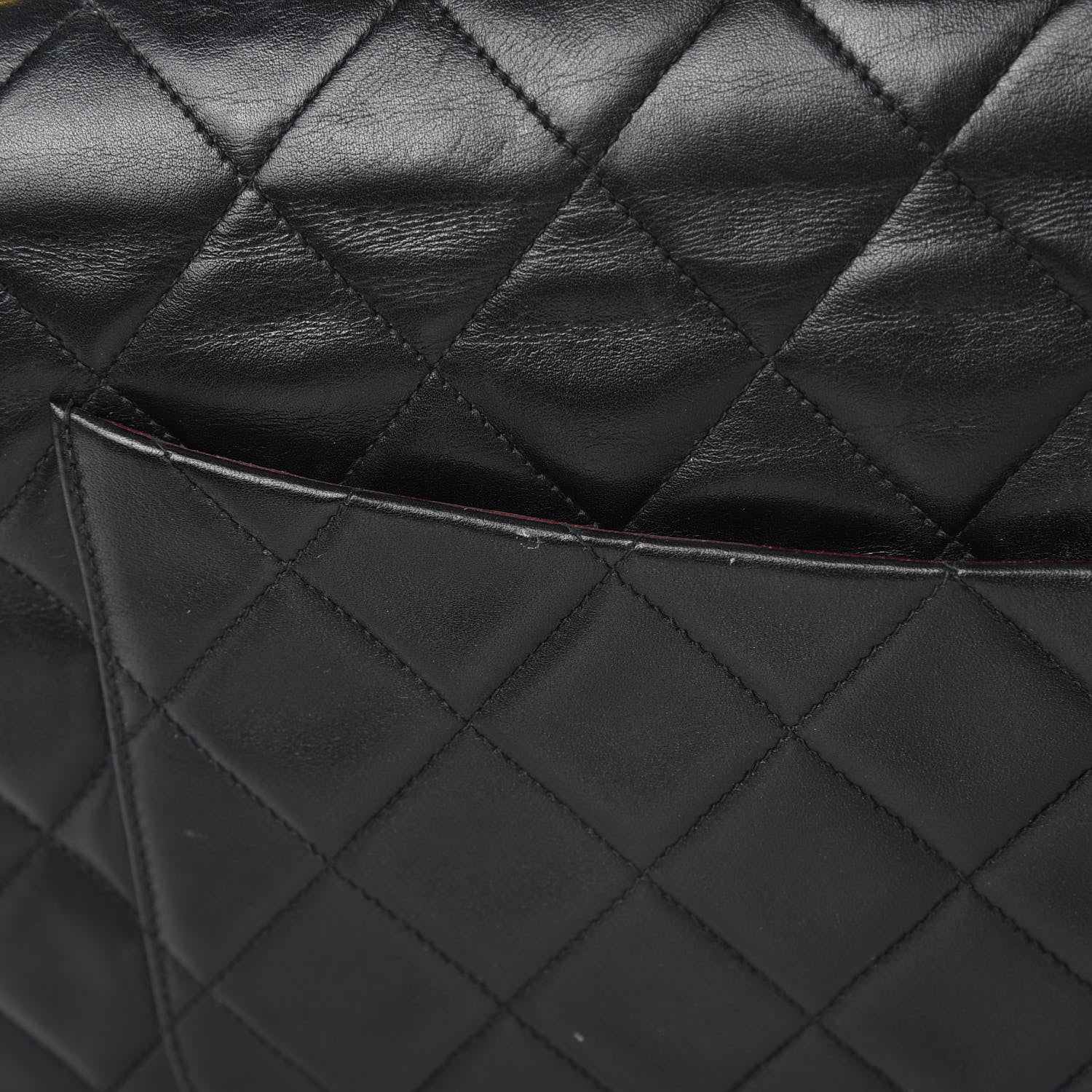 Chanel Lambskin Quilted XL Jumbo Single Flap Black 17 of 19