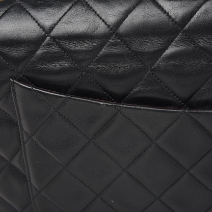 Chanel Lambskin Quilted XL Jumbo Single Flap Black 17 of 19