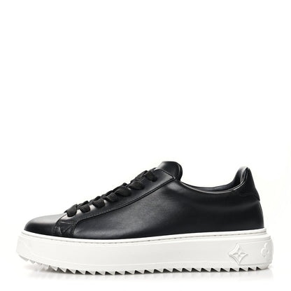 Louis Vuitton Calfskin Time Out Sneakers 38.5 Black 1 of 8