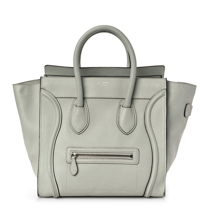 Celine Drummed Calfskin Mini Luggage Pebble Grey 1 of 14