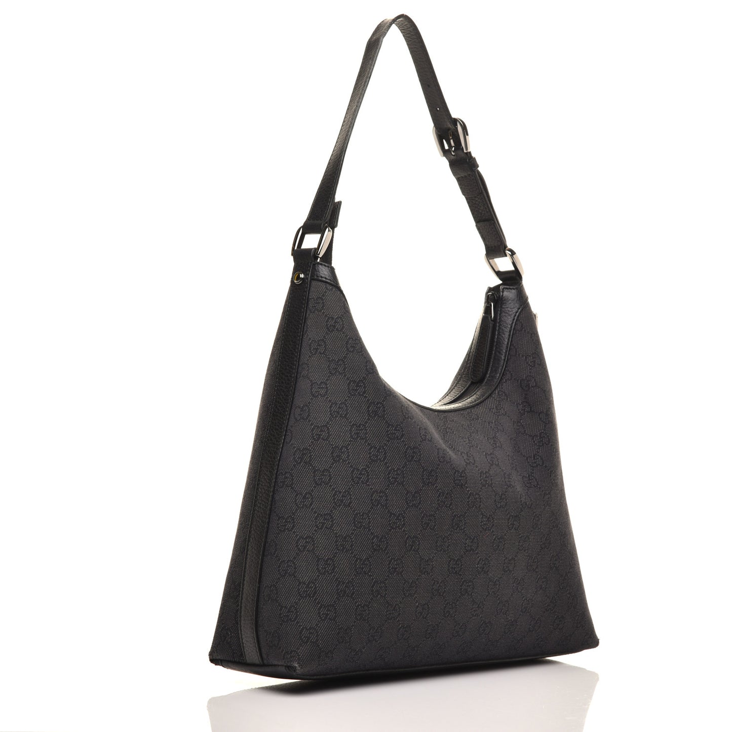 Denim Monogram Hobo Black
