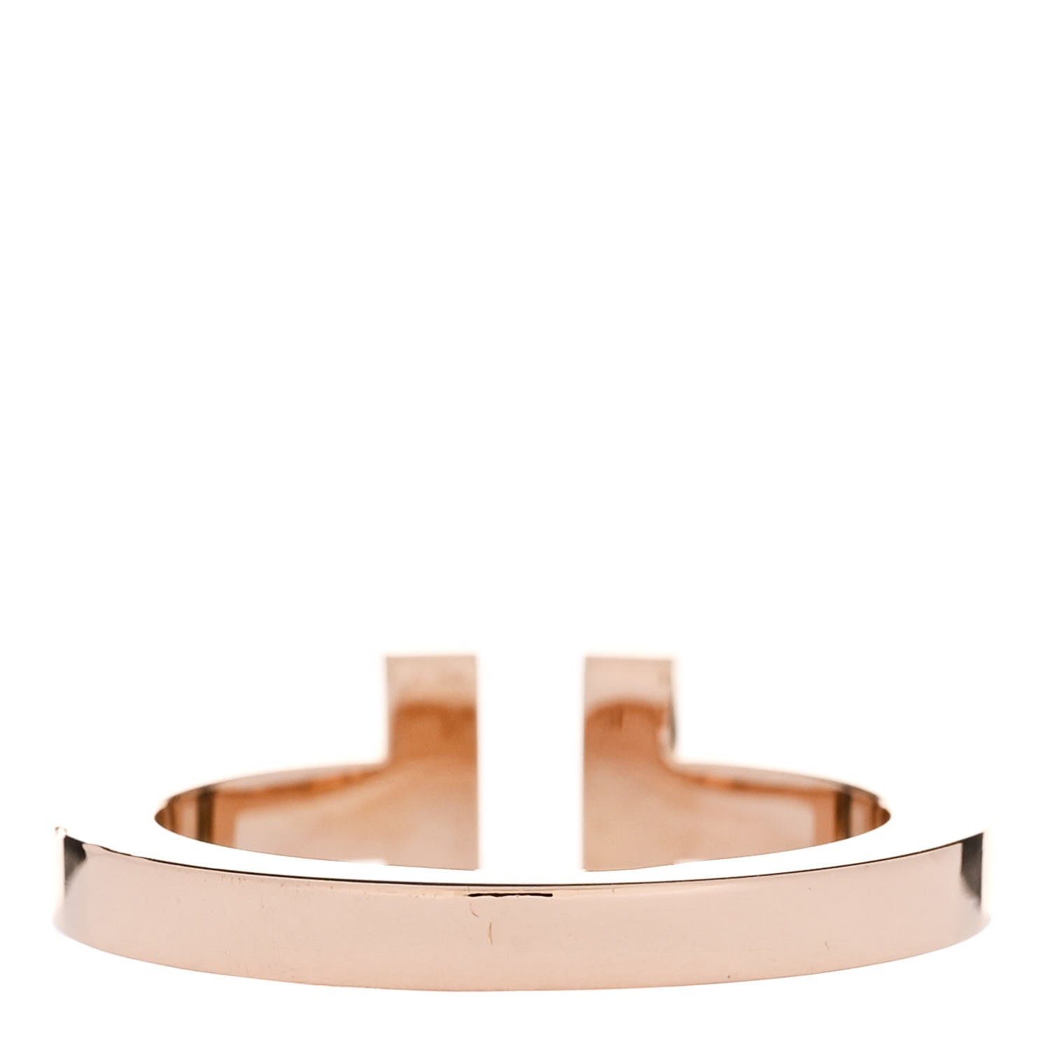 Tiffany 18K Rose Gold T Square Ring 54 7 3 of 4