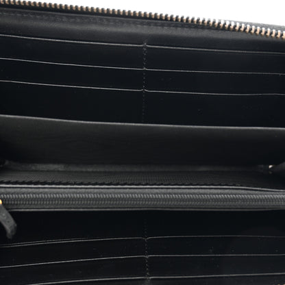 Gucci Calfskin Matelasse GG Marmont Zip Around Wallet Black 5 of 9