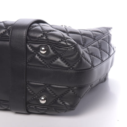 Chanel Lambskin Quilted Large Easy Carry Shopping Tote Black 11 of 12